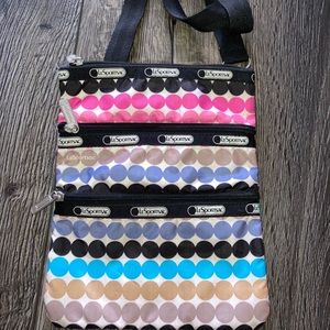 3 zipper crossbody LeSportsac polka dot crossbody